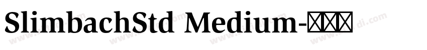 SlimbachStd Medium字体转换 SlimbachStd Medium字体转换